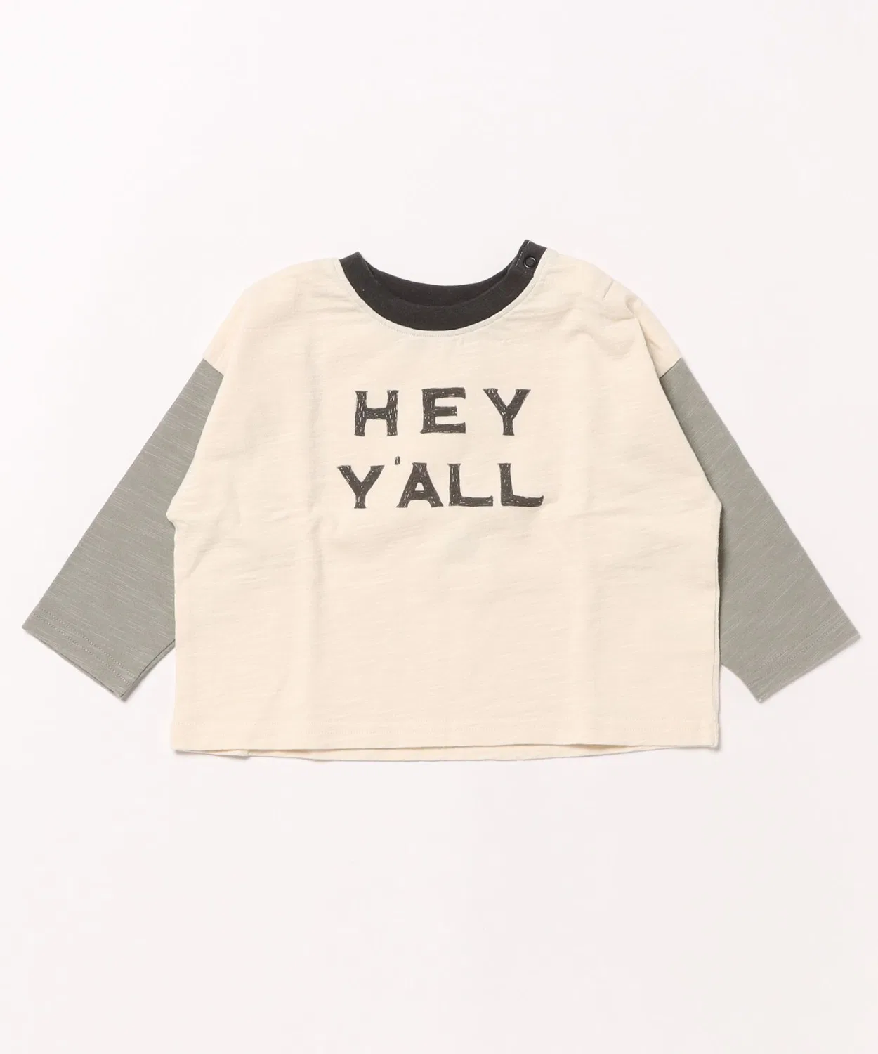 Детский лонгслив с длинным рукавомCamden Hey Y'All Rylee + Cru, Natural