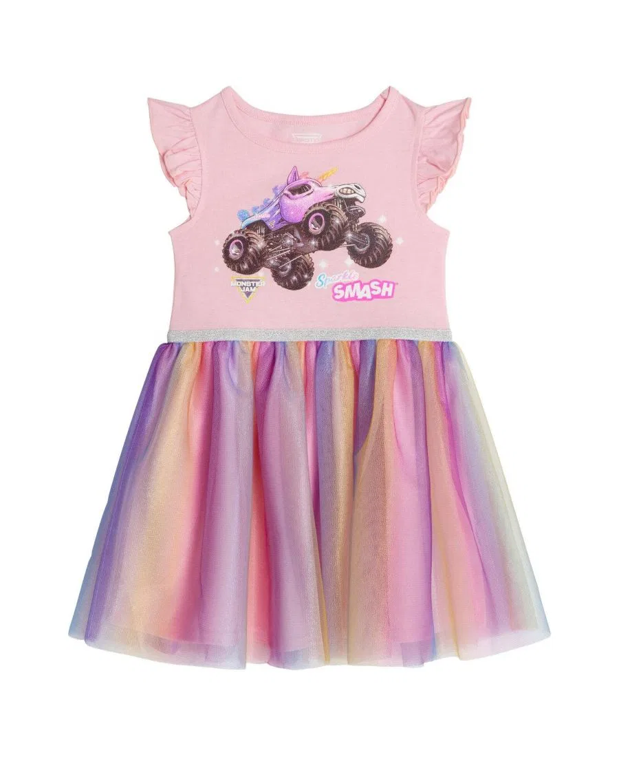 Платье-туту Sparkle Smash с монстр-траком Monster Jam, Sparkle Smash Pink