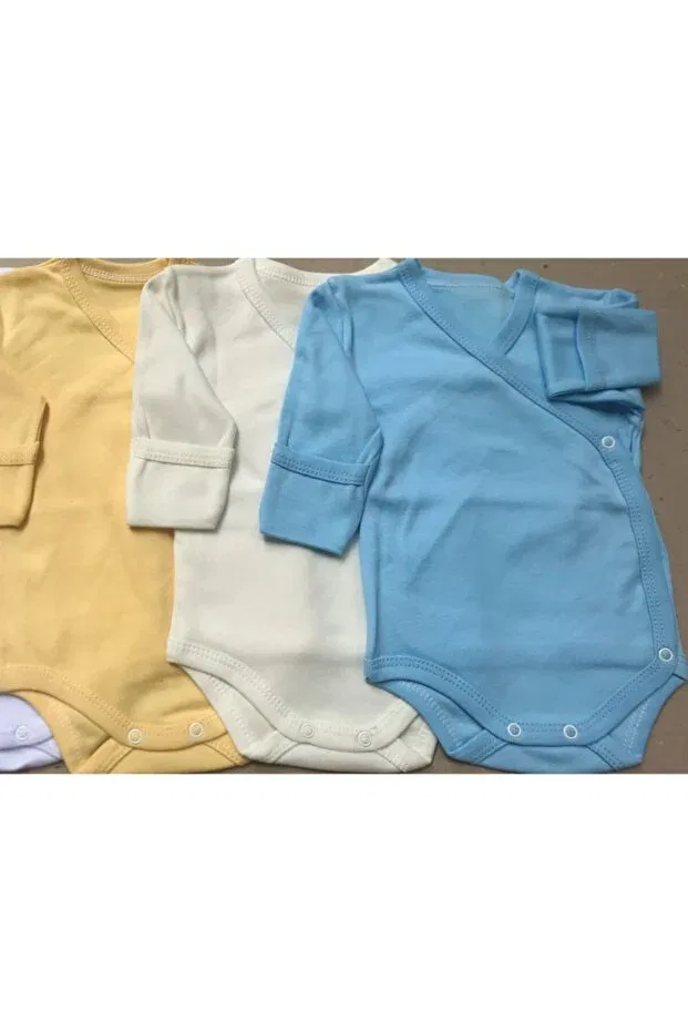 Детское боди с длинным рукавом Bebedino, White Yellow Cream Blue — фото 3