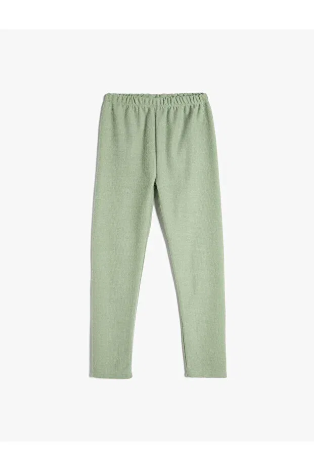 Детские леггинсы для девочек с эластичным поясом Koton, Green