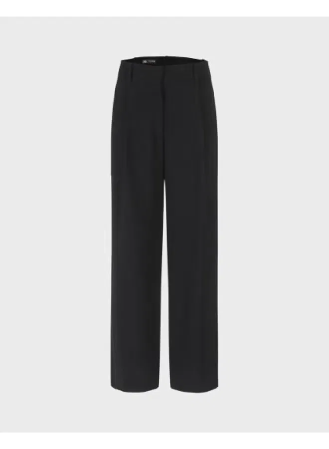 Брюки прямые деловые Zara, черный