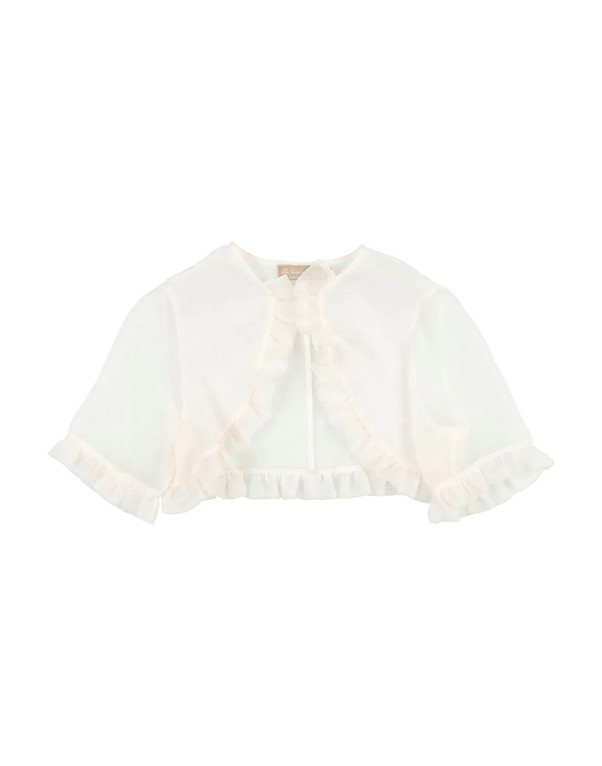 Жакет-кардиган из органзы с воланами Light Pink La Stupenderia