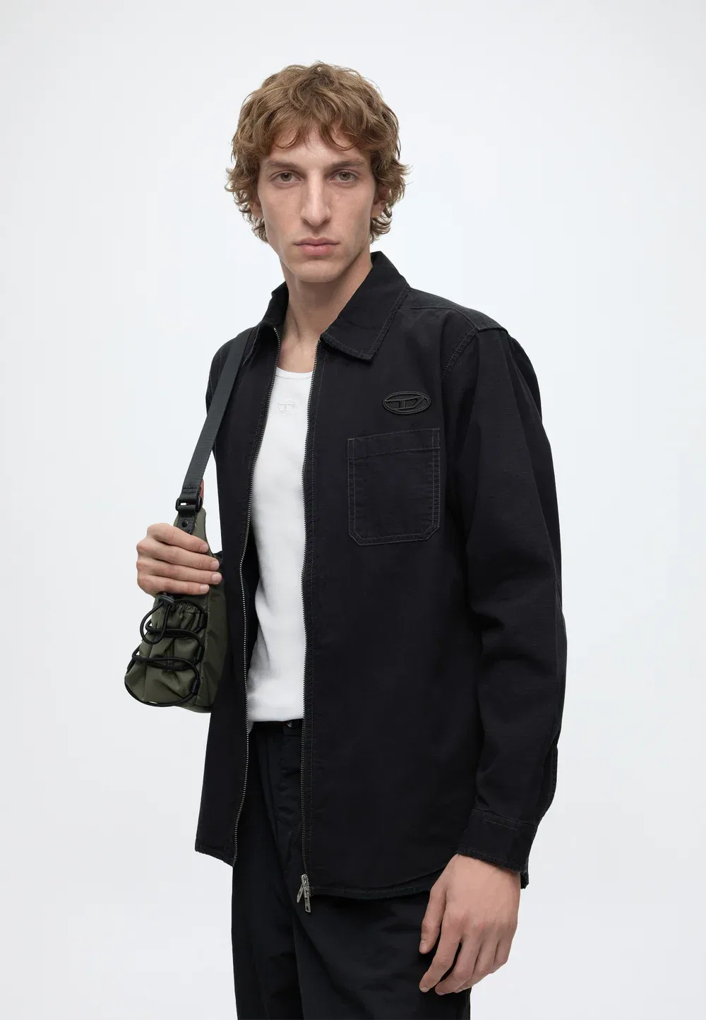 Alias zip - летняя куртка Diesel, Black — фото 4