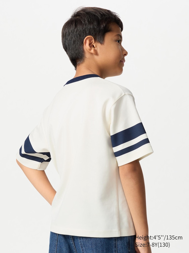 Футболка airism cotton crew neck с круглым вырезом Uniqlo, цвет 69 синий — фото 3