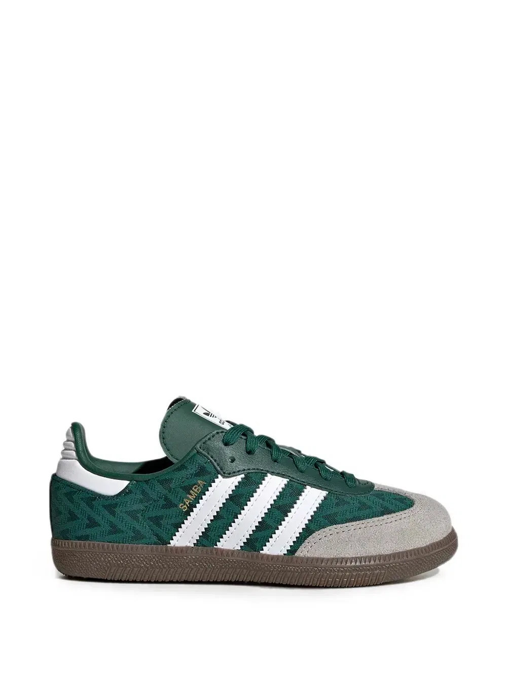 Кроссовки Samba с геометрическим узором Adidas Kids, зеленый