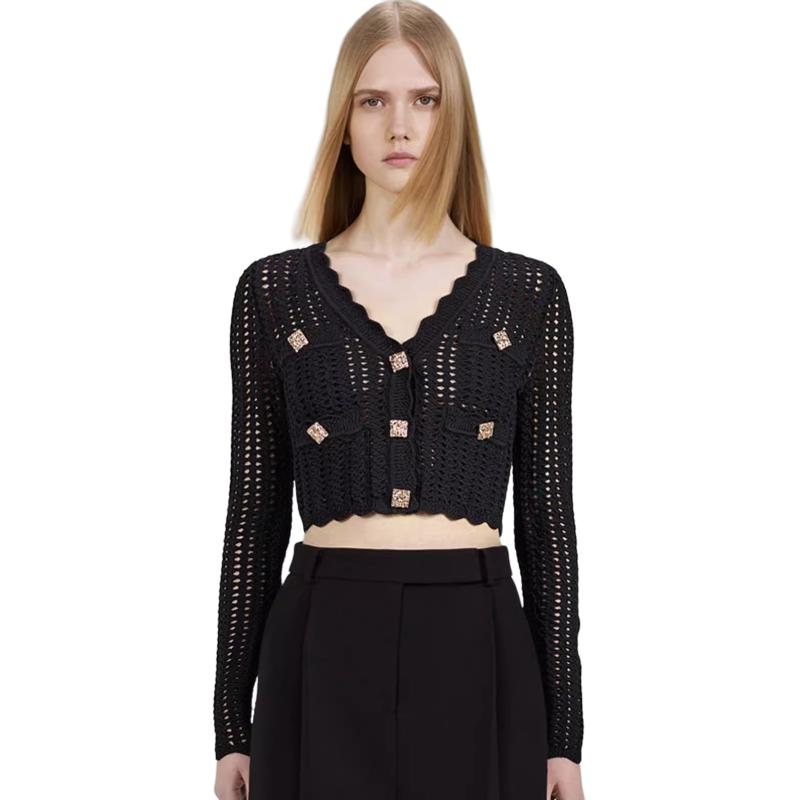 

Свитер Self-portrait черный женский