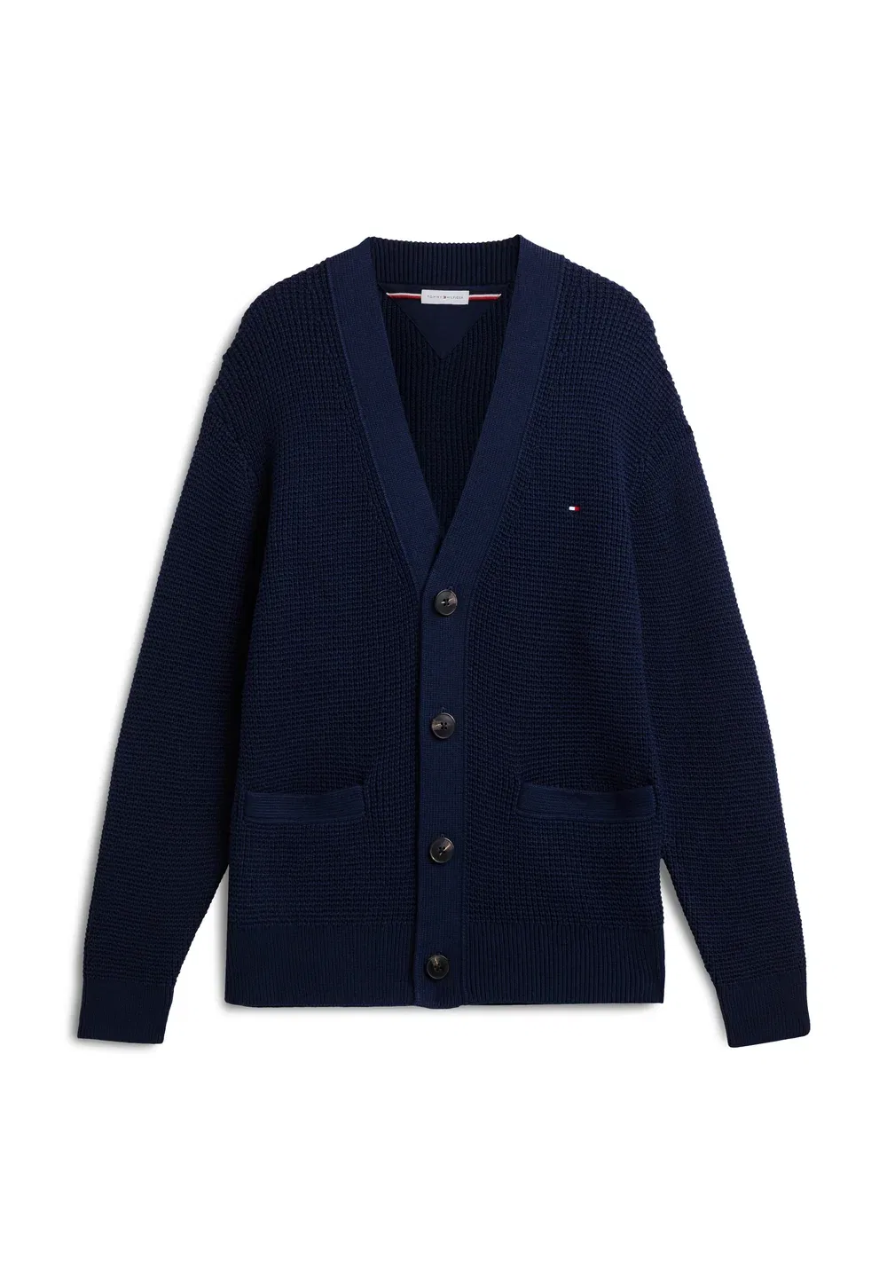 Кардиган с вафельной структурой Tommy Hilfiger, Carbon Navy — фото 4