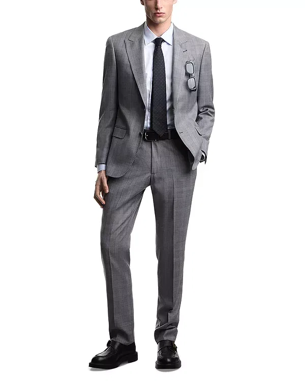 Мужской костюм с пиджаком и брюками G line Regular Fit Emporio Armani, серый