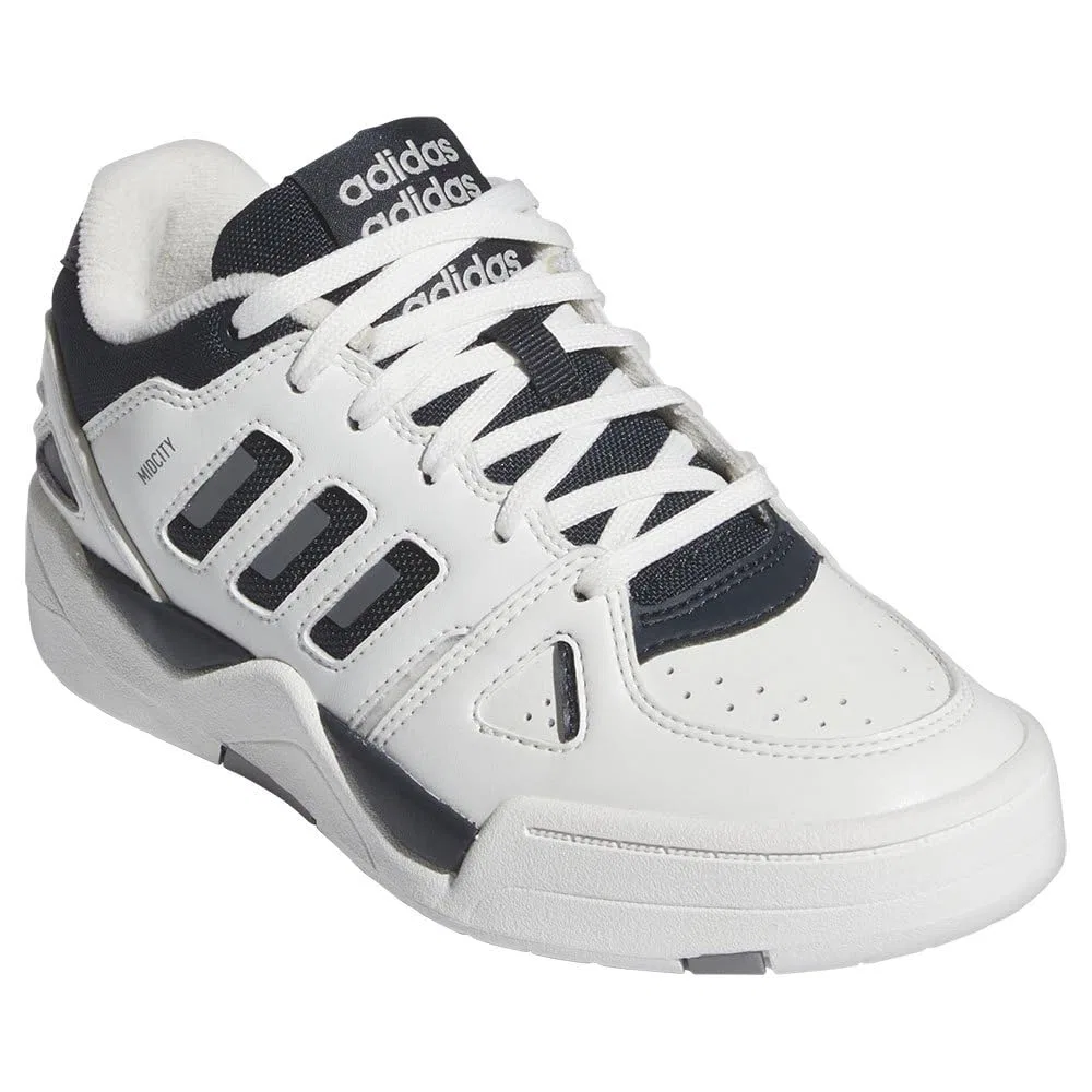 Детские кроссовки для мальчиков с замшевым верхом Midcity Low Adidas, Core White Aurora Ink Grey Three — фото 4