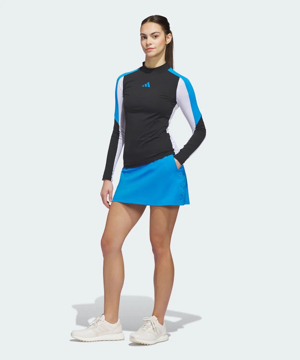 Женская юбка-шорты с принтом Beyond the Course Side Snap Twisted Weave Adidas, Blue — фото 3