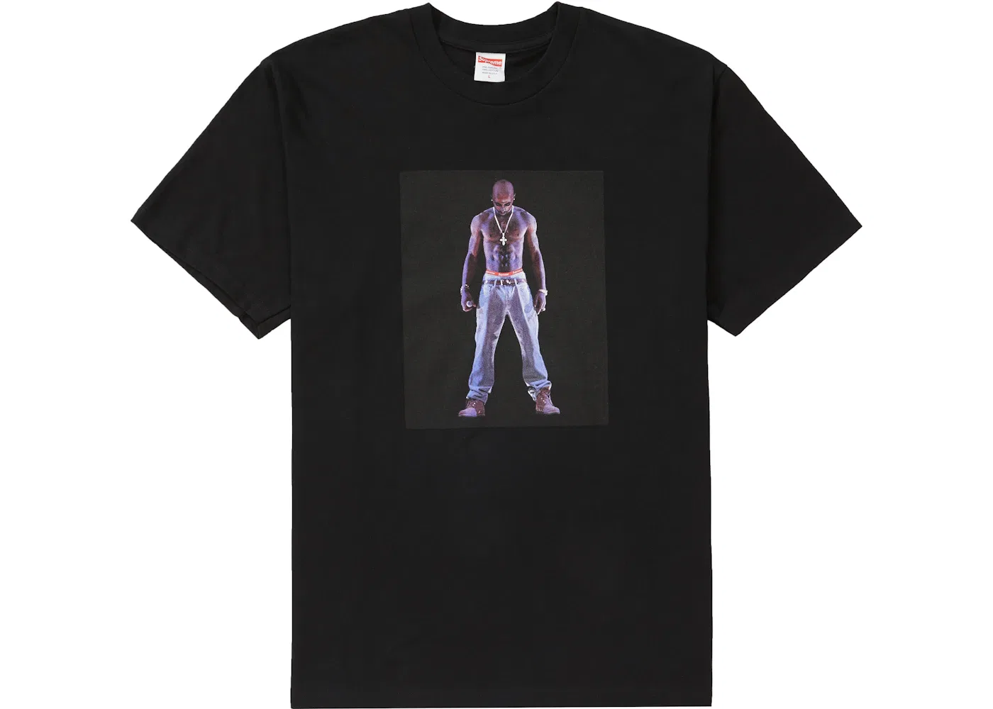 Мужская футболка с принтом Tupac Hologram Supreme, Black