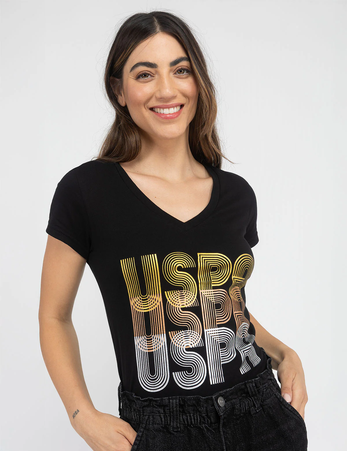 

Футболка U.S. Polo Assn Triple Uspa V-neck, черный