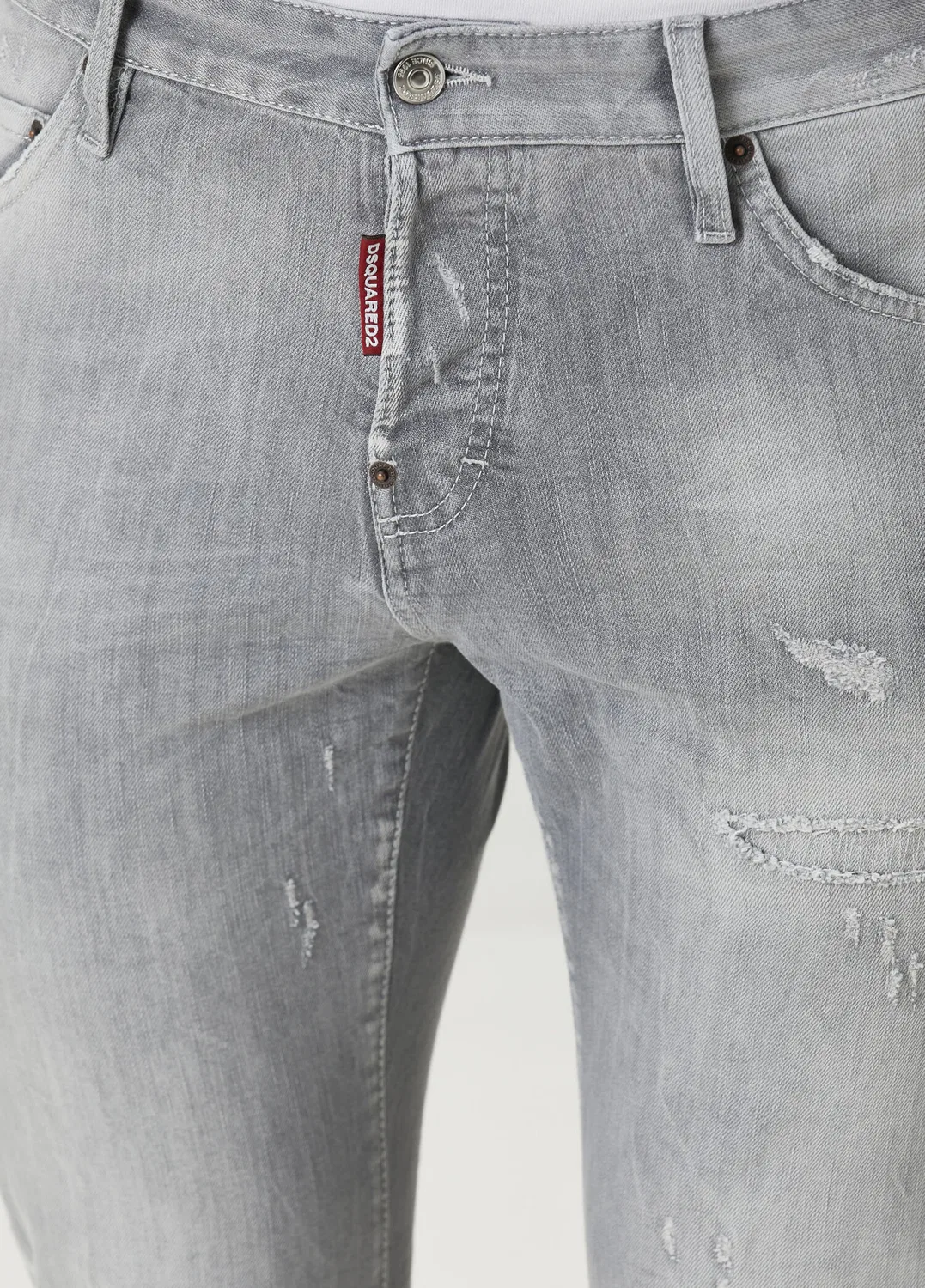 Джинсы Dsquared2 Slim Fit Twist Gri — фото 4