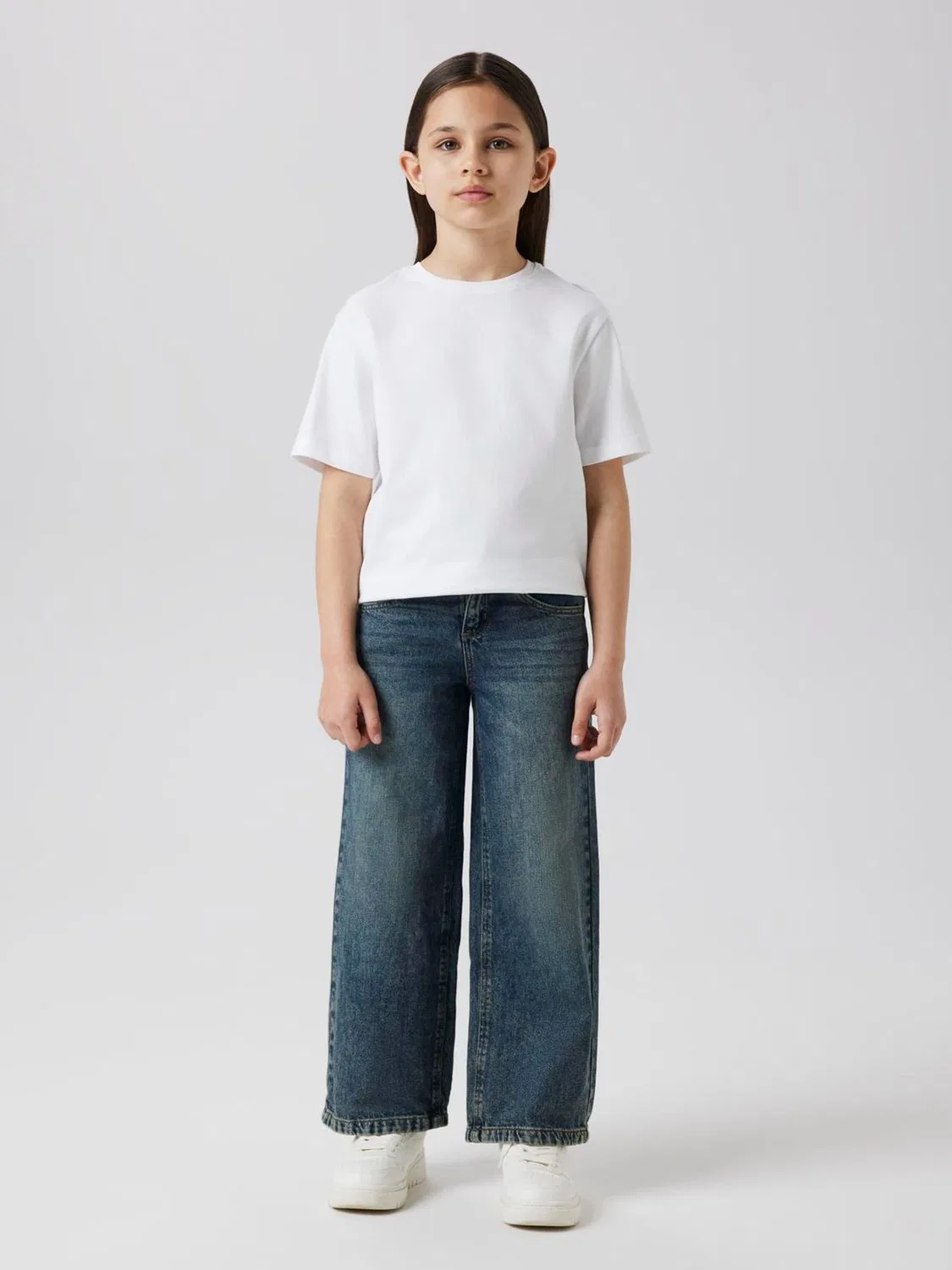 Широкие брюки, Wide Leg Jeans Name It, Vintage Blue — фото 2
