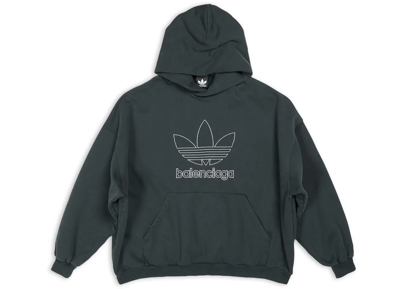Унисекс худи большого размера Fit Balenciaga, Green
