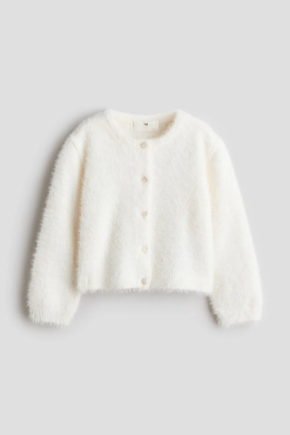 Пушистый кардиган H&M, Cremefarben