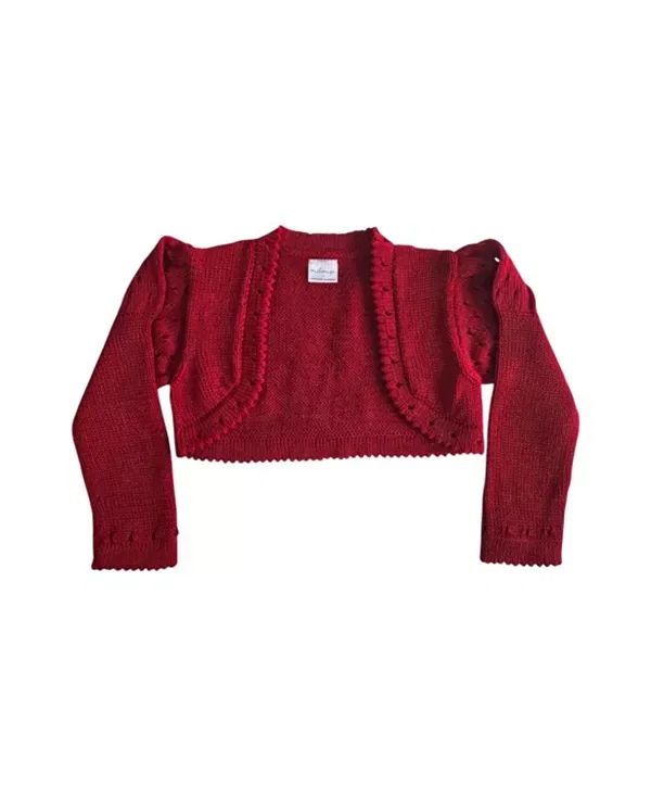 Детский свитер для девочек с длинным рукавом Melange Collection, красный