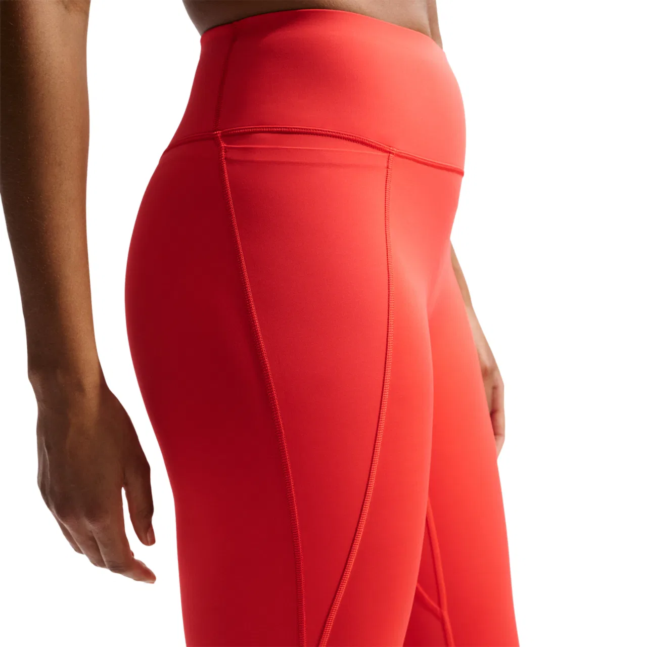 Женские леггинсы с высоким поясом, 7/8, с карманами, Nike Dri-FIT Universal HR 7/8 Pocket Tight, Nike, Lt Crimson/University Red/University Red — фото 3