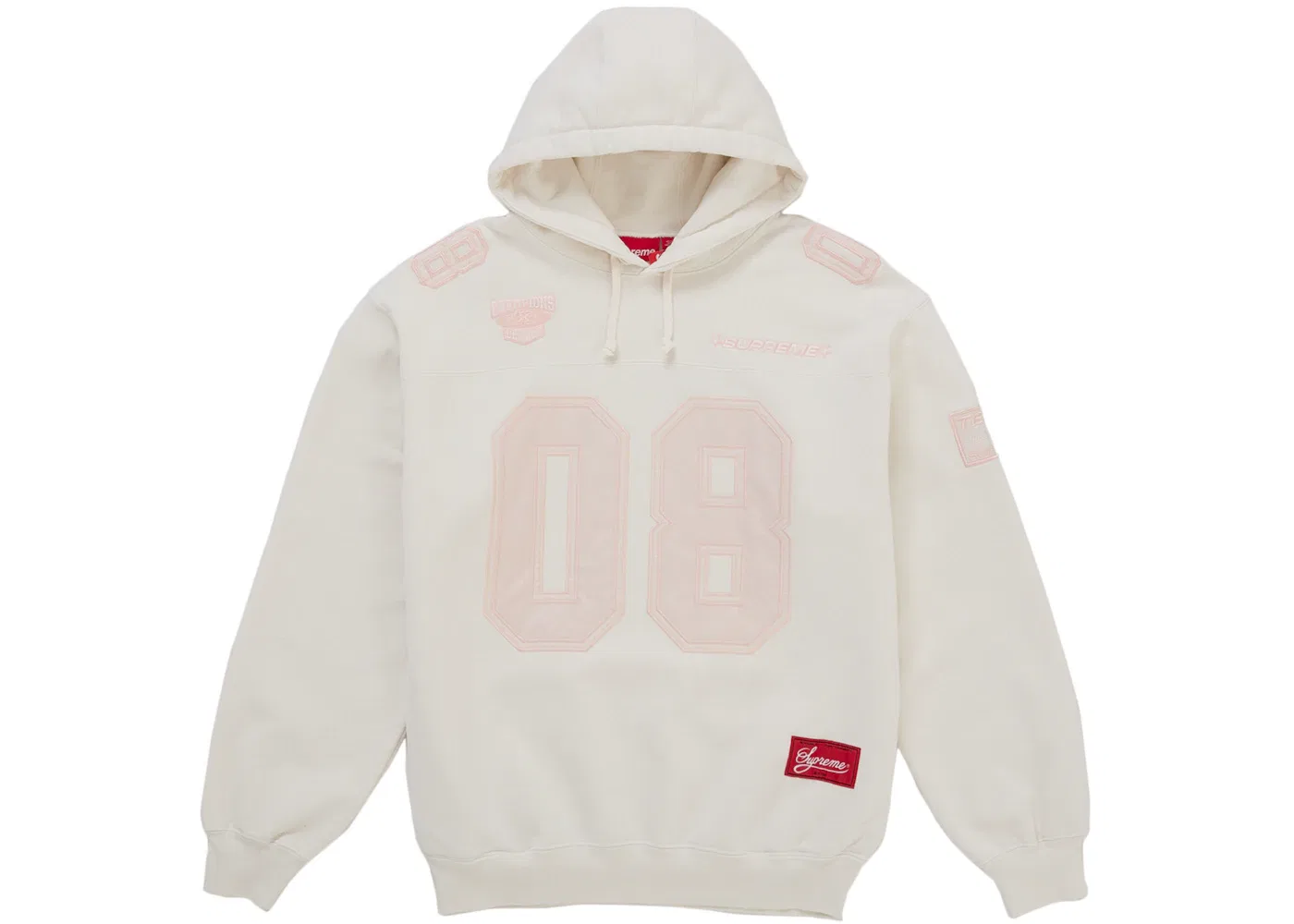 Мужская худи с капюшоном Supreme Football Jersey Hooded Sweatshirt, White