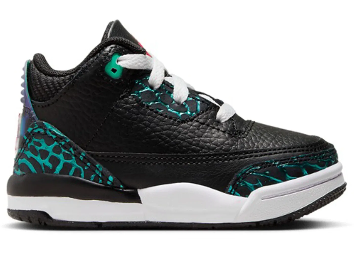 Детские кроссовки Lifestyle Jordan 3 Retro SE Jordan, Black/Siren Red-Hyper Jade-White