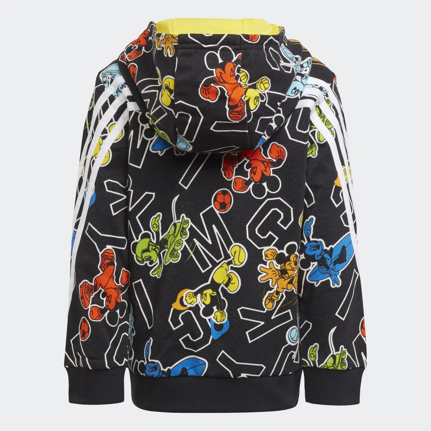 Детское худи с принтом adidas x Disney Mickey Maus, Adidas, Schwarz Weiss Gelb — фото 4
