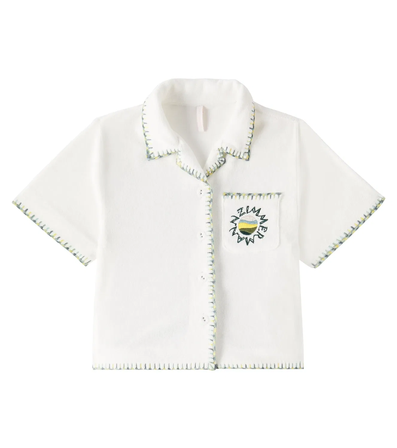 Блузка хлопковая Zimmermann Kids, белый