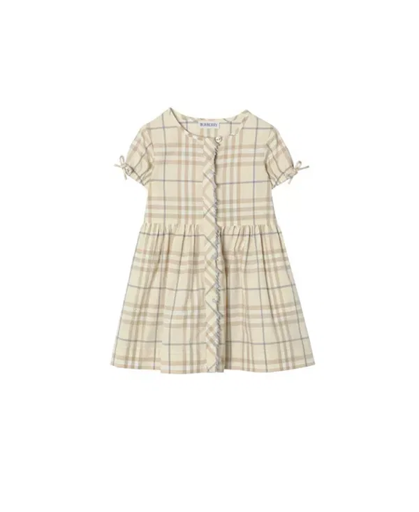 Детское платье для девочек хлопковое Burberry, Sesame Beige