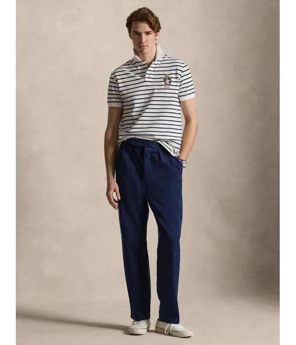 Мужское поло с коротким рукавом Polo Custom Slim Fit Polo Ralph Lauren, белый — фото 2