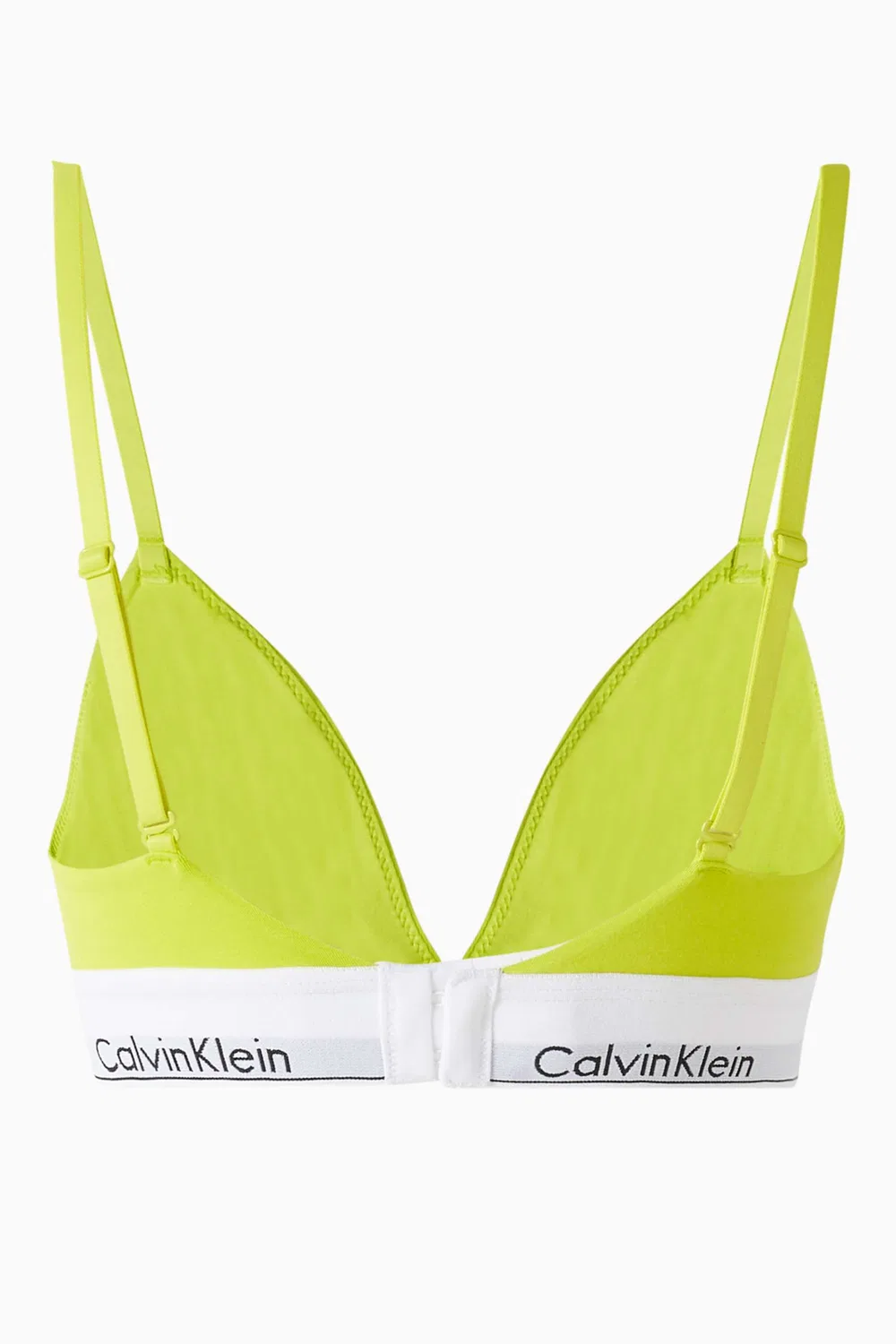 Бюстгальтер треугольный с логотипом Calvin Klein, зеленый — фото 2