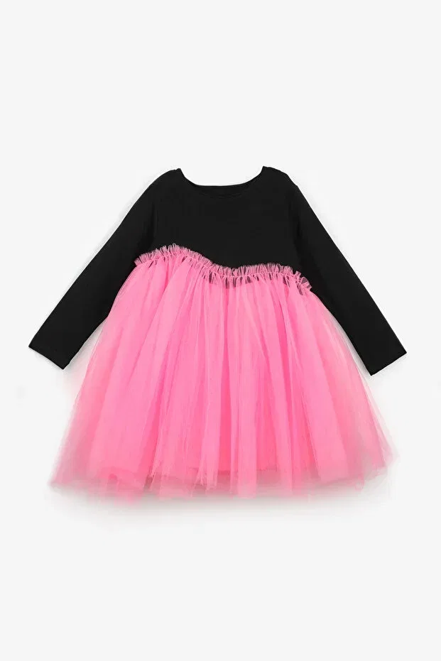 Детское платье для девочек асимметричное из тюля Rebeca Le Mabelle, Pink — фото 2