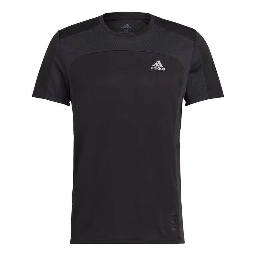 Футболка с коротким рукавом Heat Rdy Tee Colorblock Reflective Logo Adidas, черный