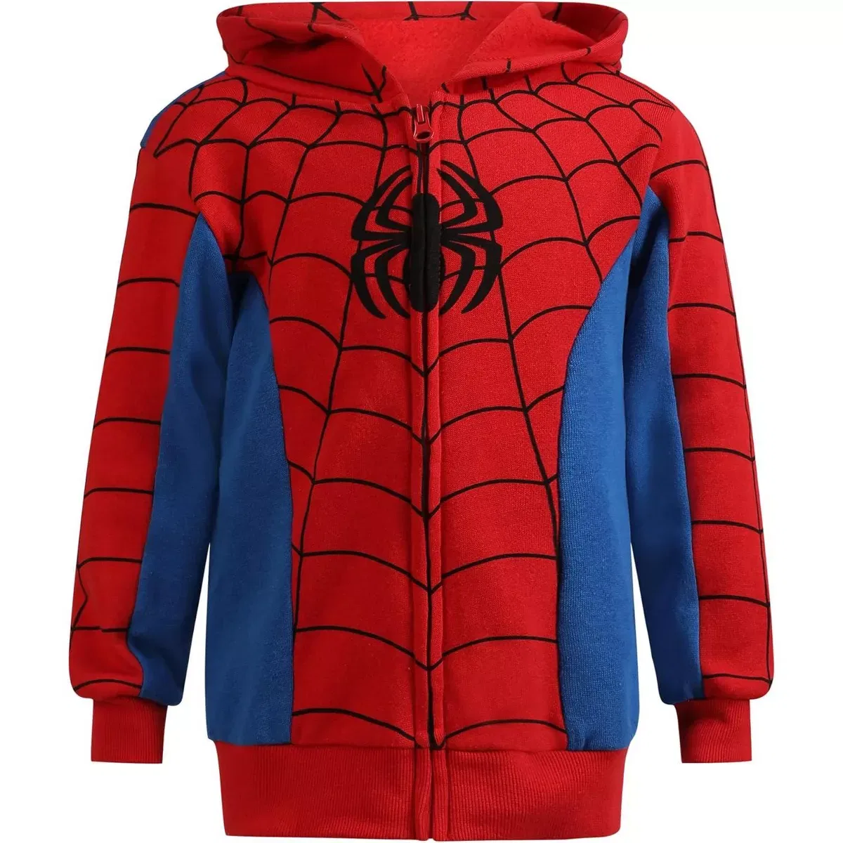Детское худи на молнии с принтом Marvel Spider-Man Spider-Man, Red — фото 4