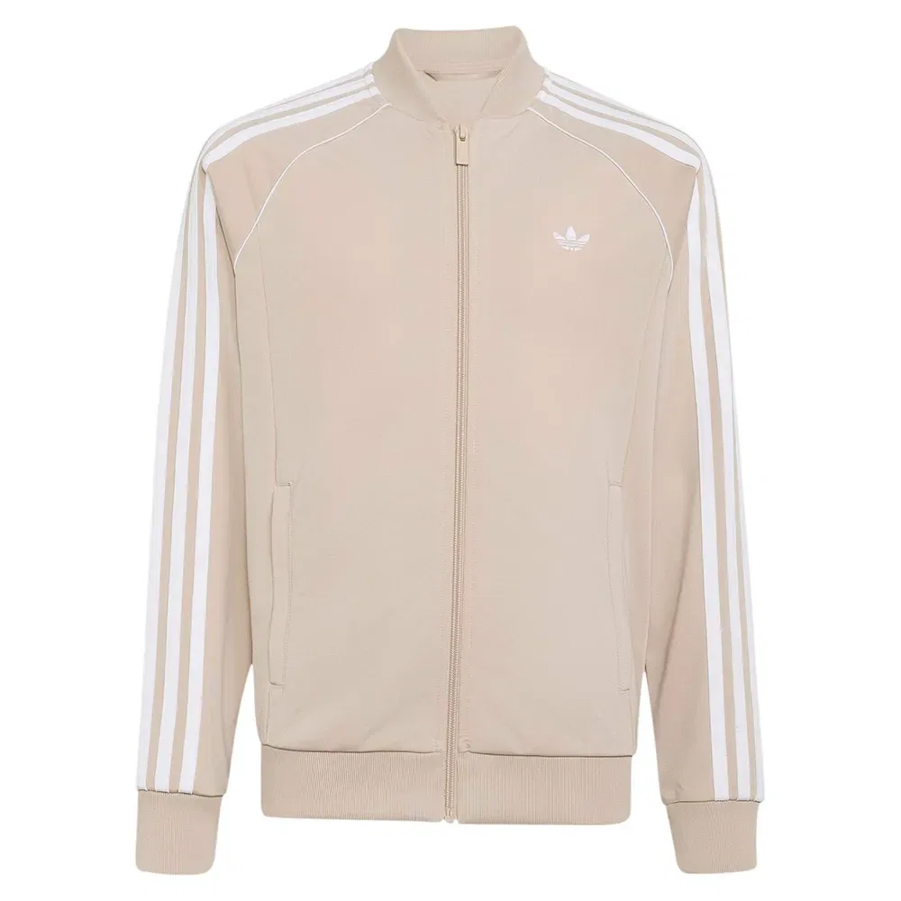 Свитшот на молнии Adidas Originals, бежевый — фото 3