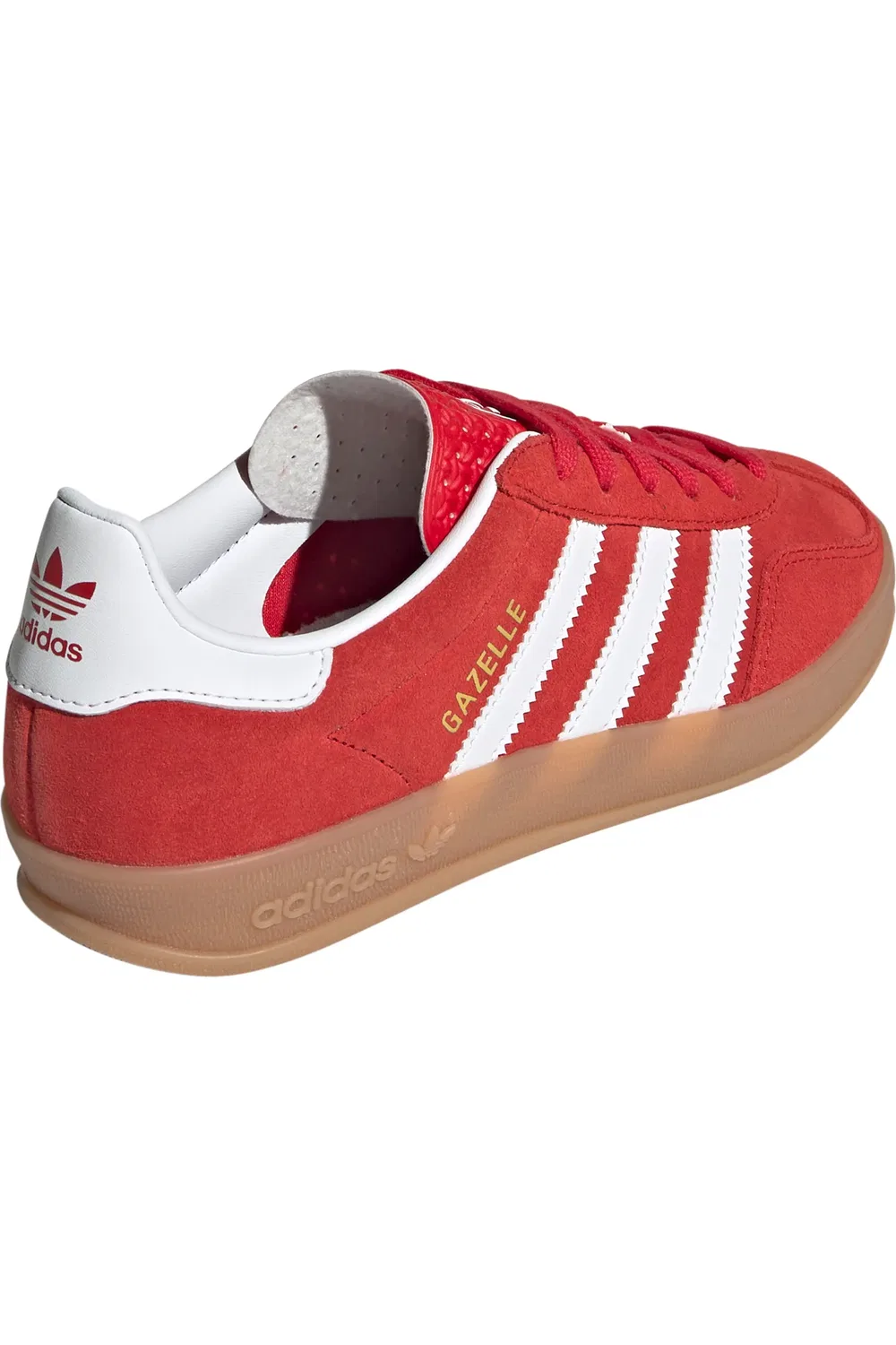 Детские кроссовки повседневные Gazelle Indoor adidas, Scarlet/White/Gum — фото 3