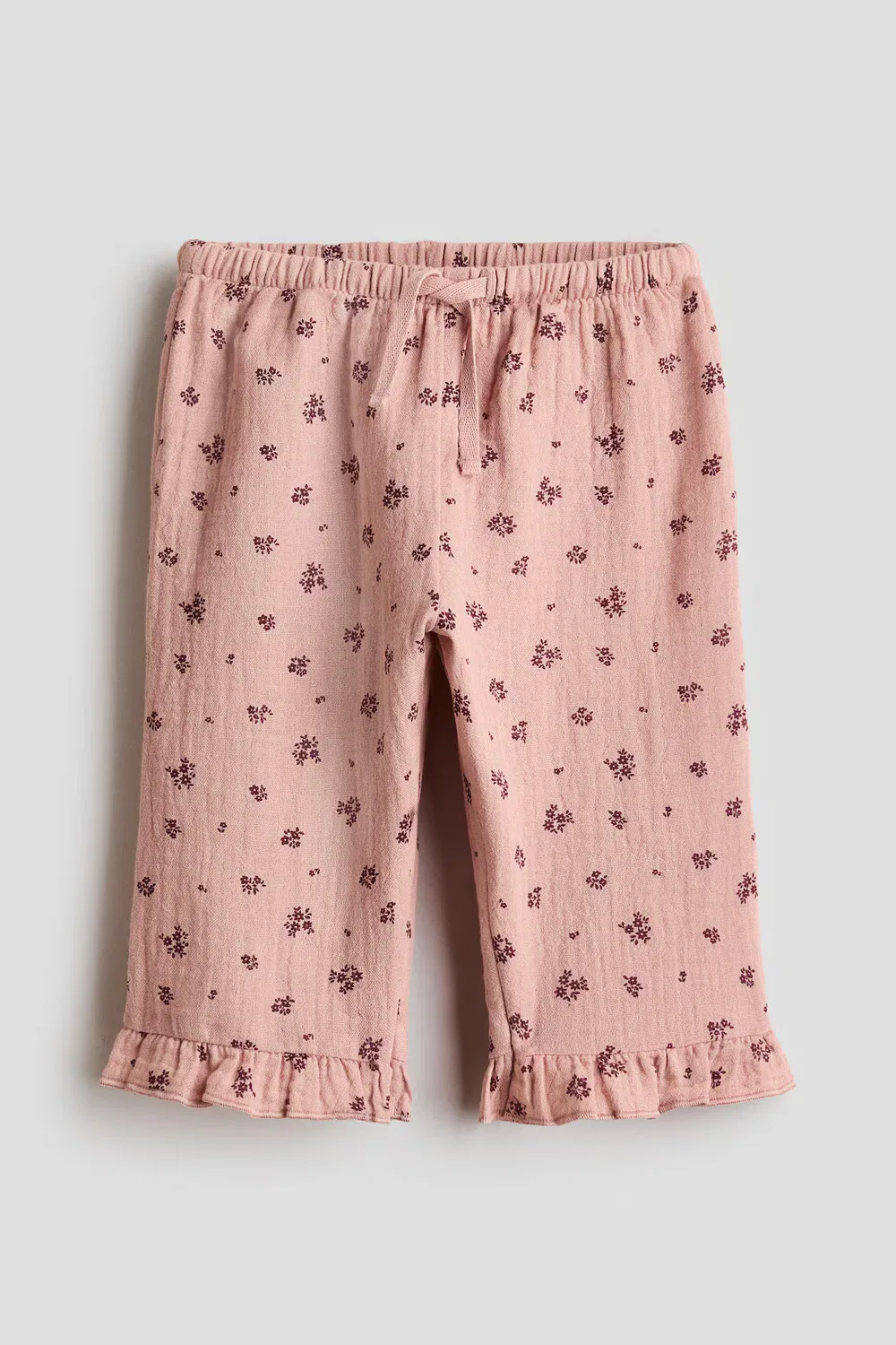 Брюки из хлопчатобумажной ткани H&M, Mattrosa/Geblümt