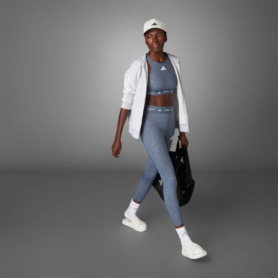 Женские леггинсы с принтом Techfit Printed 7/8 adidas, Синий — фото 4