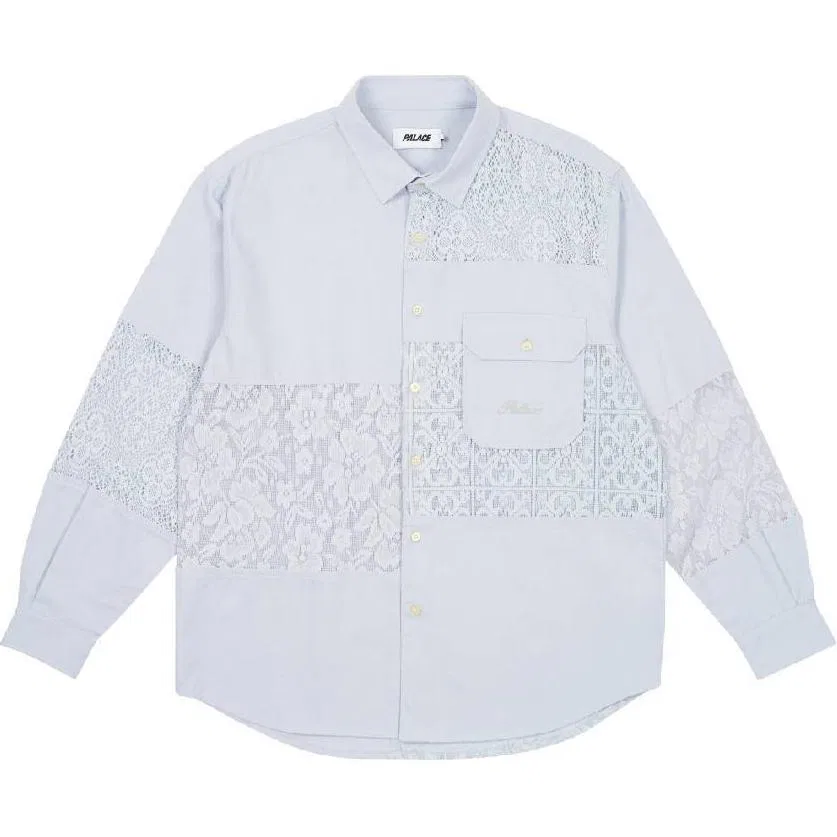 Детская рубашка с кружевными вставками SS24 Crochet Patchwork Shirt PALACE