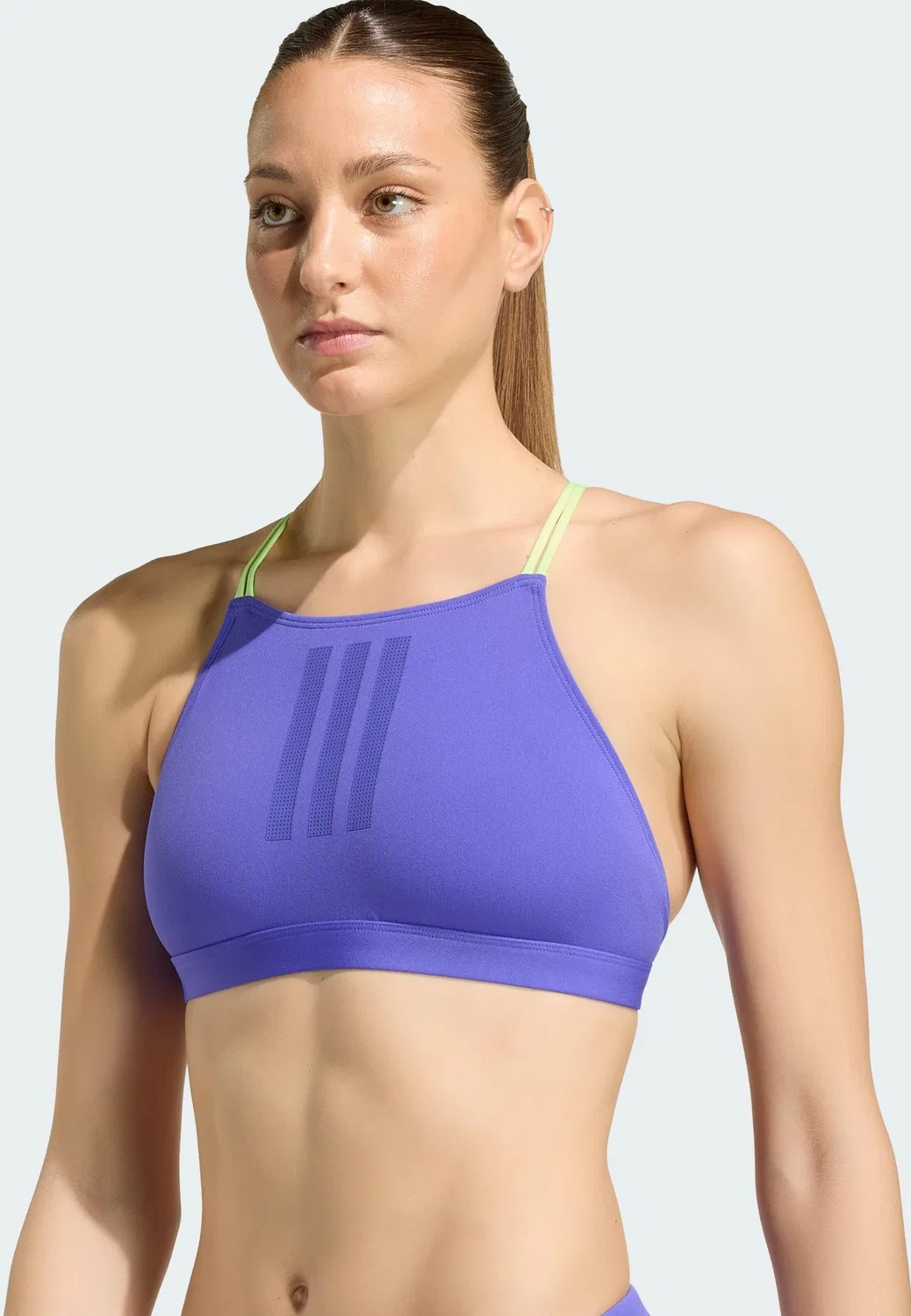 Спортивный купальник-бикини Adidas Performance Bralette Ripstream фиолетового цвета — фото 4