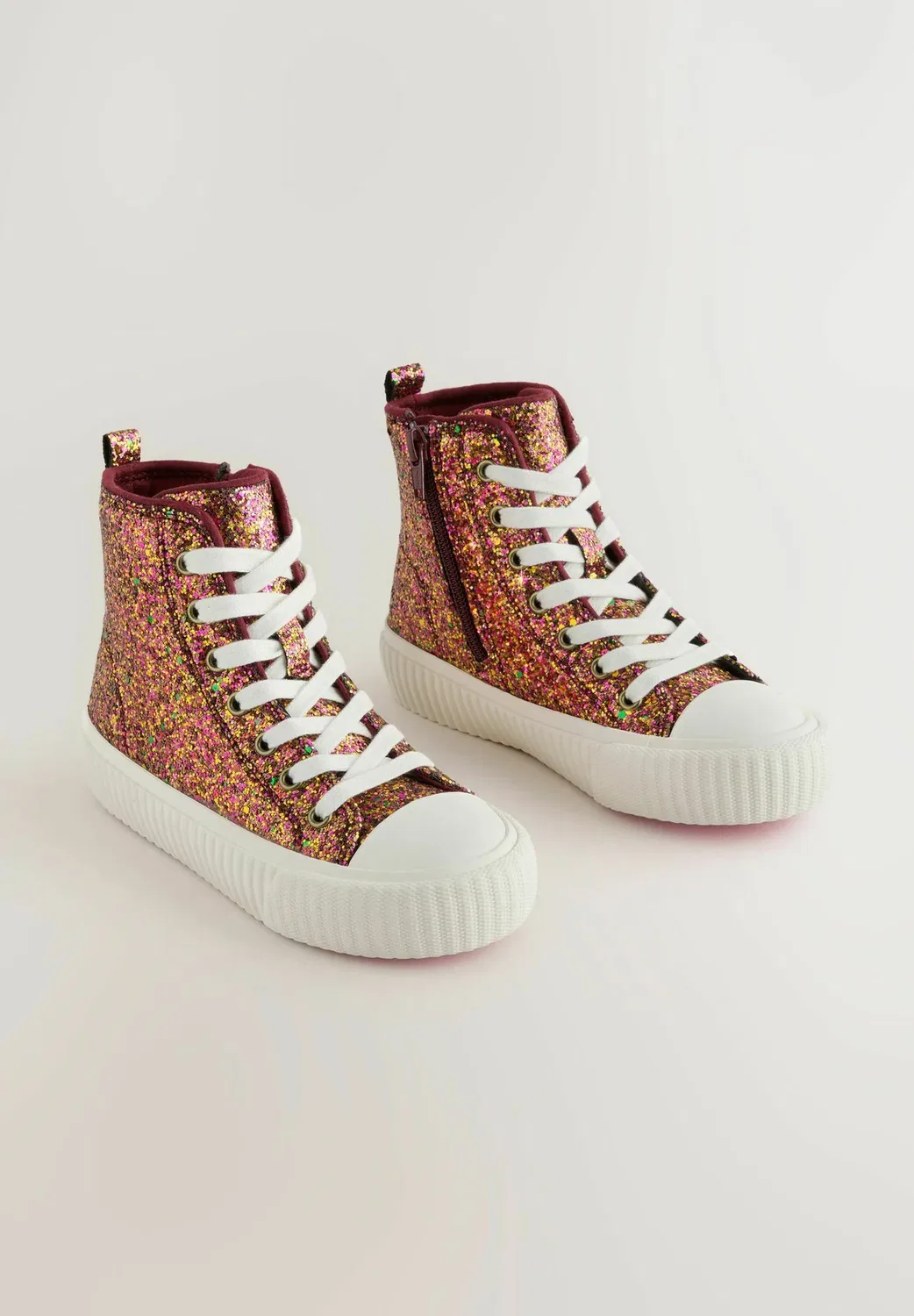 Высокие кроссовки Next, Rust Brown Glitter — фото 2