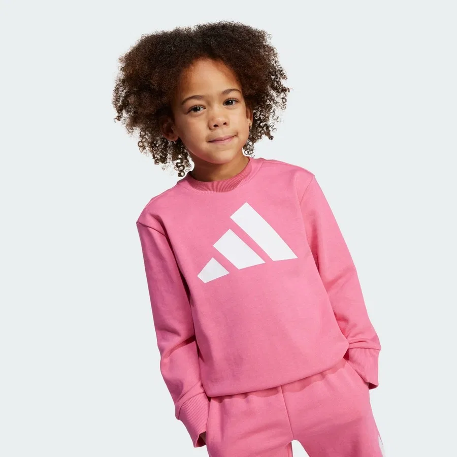Детский спортивный комплект из футера с длинным рукавом Essentials Joggers Set adidas, Сине-белый — фото 4