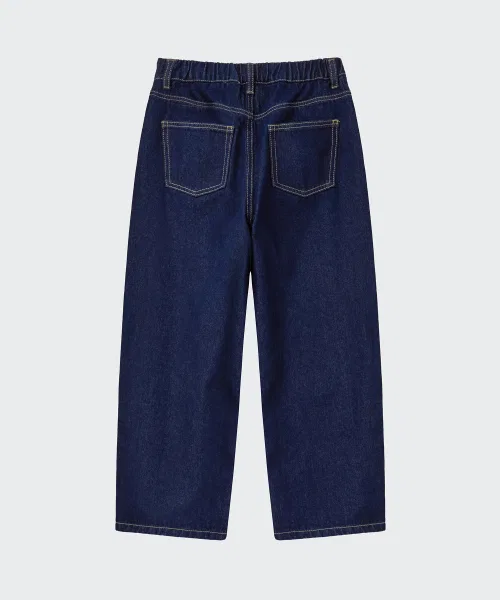 Детские джинсы-баллоны с бандой MUSINSA STANDARD KIDS, Deep Indigo — фото 4