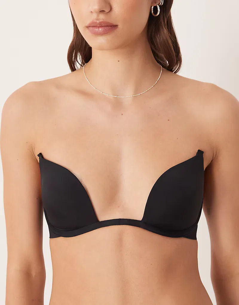 Бюстгальтер Calvin Klein Perfect Fit с глубоким вырезом, черный — фото 4