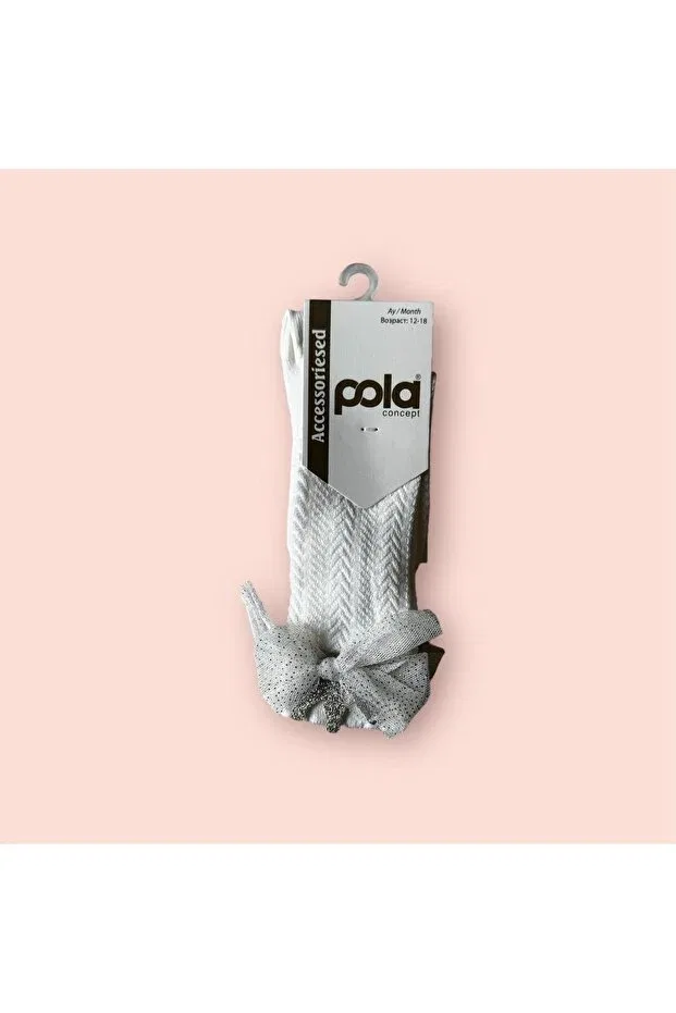 Детские гольфы с узором Pola, Nude Color