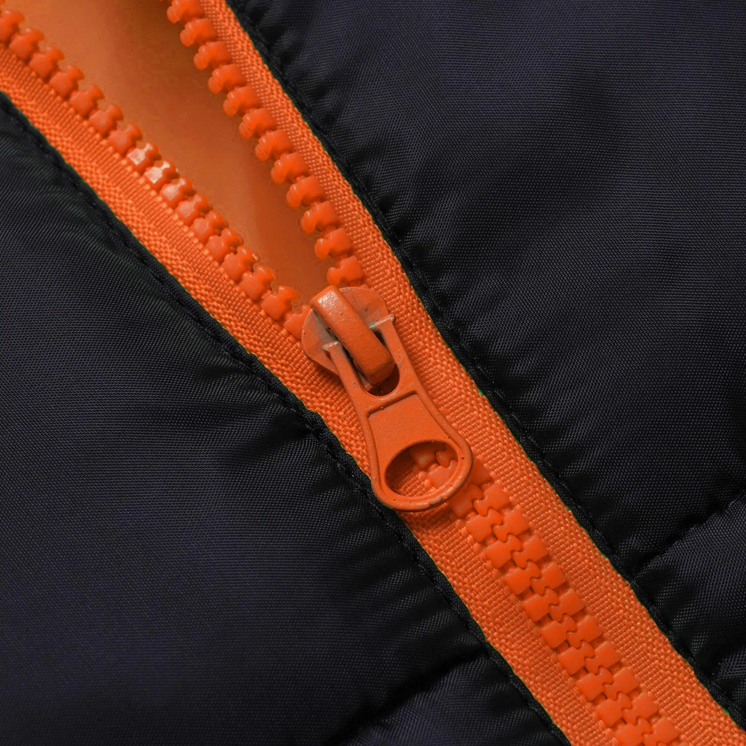Мужская зимняя куртка с принтом, Black Orange — фото 3