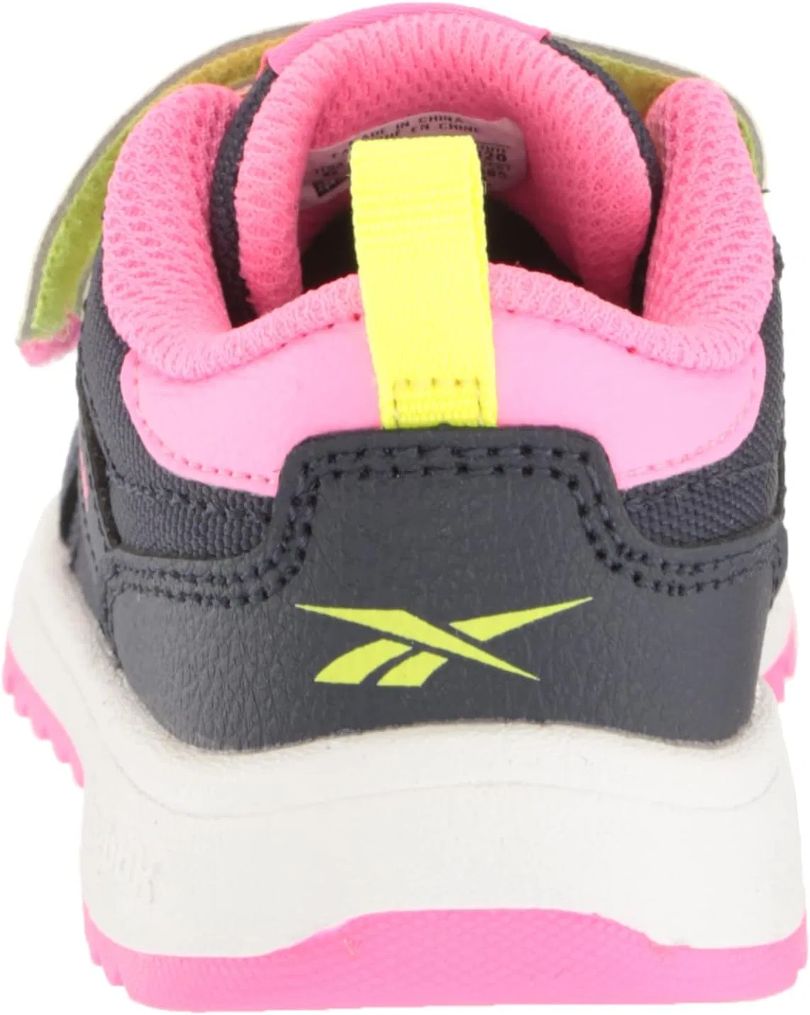 Детские кроссовки для девочек Weebok Low Reebok, Vector Navy/Atomic Pink/Solar Acid Yellow — фото 3