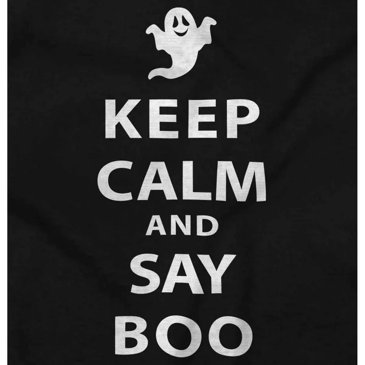 Детское боди-комбинезон с коротким рукавом Keep Calm and Say Boo Halloween Brisco Brands, Black — фото 2