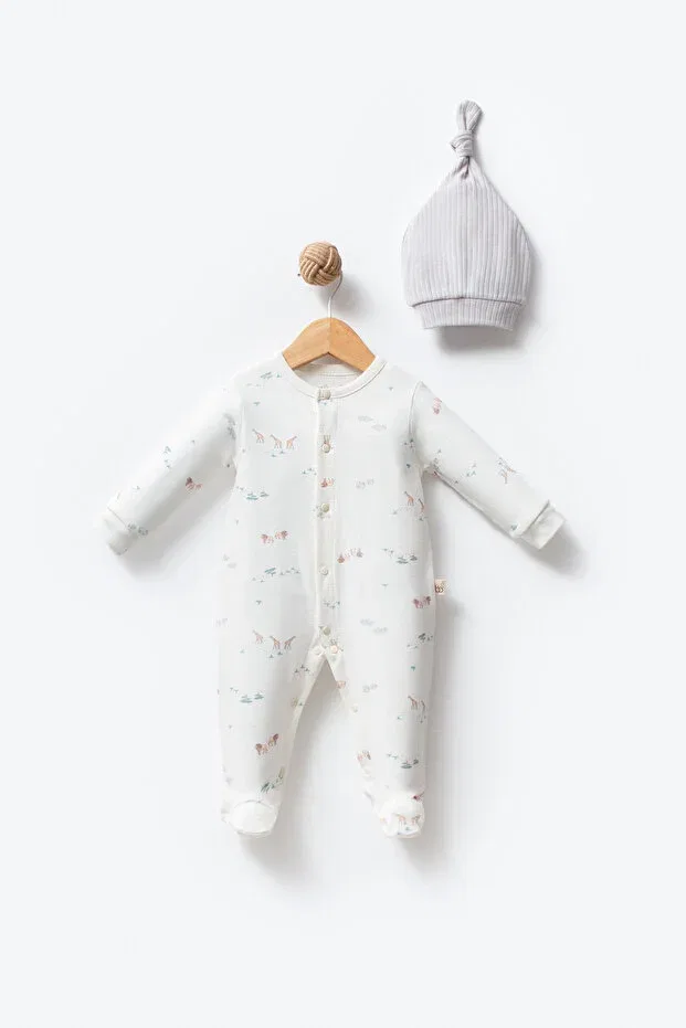 Детский комбинезон для новорожденных с длинным рукавом Bubbles, Gray