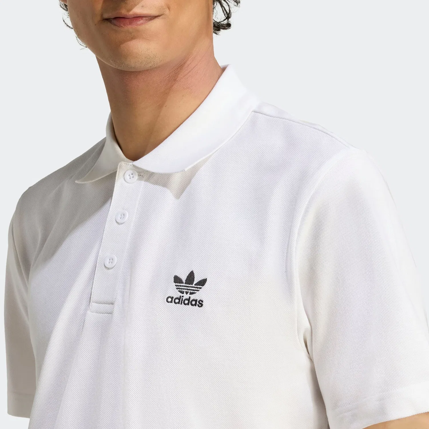Мужское поло с логотипом Adidas Originals, White — фото 3