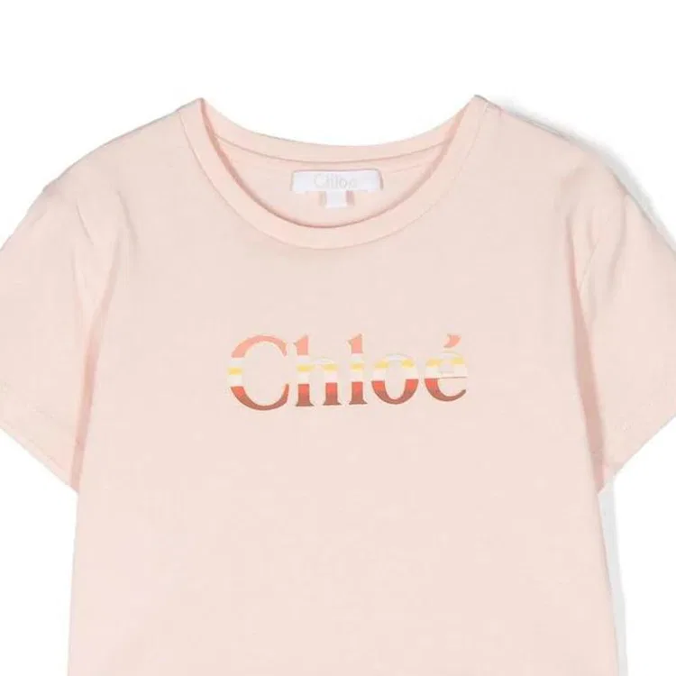 Детская футболка с круглым вырезом Chloé, Pink — фото 4