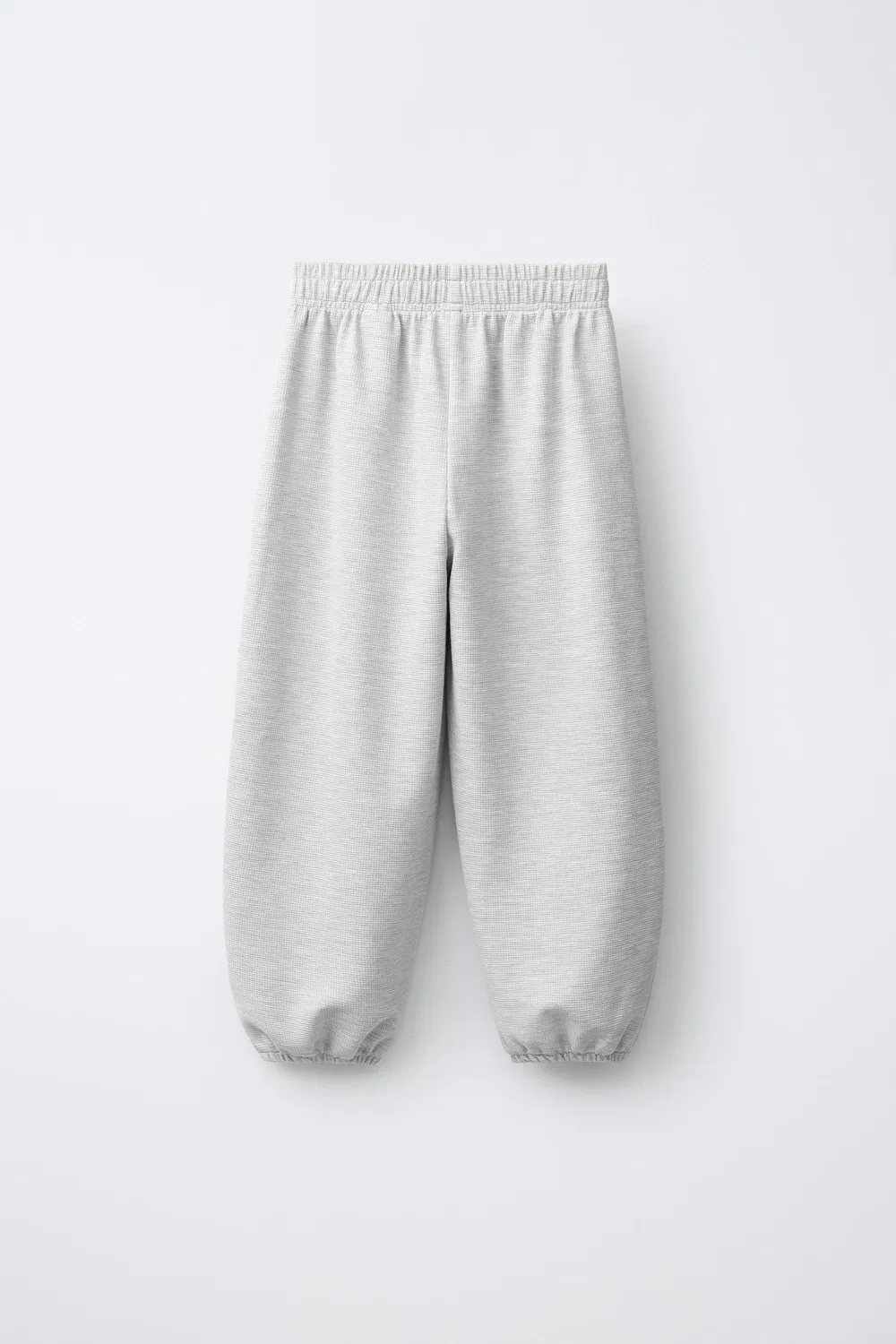 Спортивные джоггеры с вафельной вязкой ZARA, Grey marl — фото 2